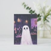 Een spook op het feest briefkaart (Staand voorkant)
