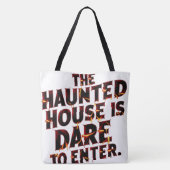 Een spookachtig Halloween-evenement in het Haunted Tote Bag (Achterkant)