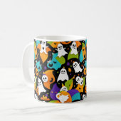 Een spookachtig Halloween patroon Koffiemok (Voorkant links)