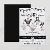 Een spookachtige gans! Halloween eerste verjaardag Kaart (Voorkant / Achterkant)