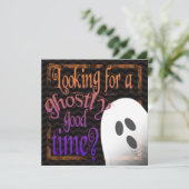 Een spookachtige goede Halloween griezelige uitnod Kaart (Staand voorkant)