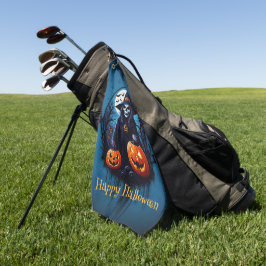 Een spookachtige Halloween scene Golfhanddoek
