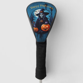 Een spookachtige Halloween scene Golfheadcover