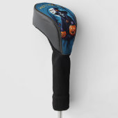 Een spookachtige Halloween scene Golfheadcover (Schuin)