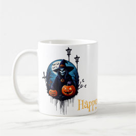 Een spookachtige Halloween scene Koffiemok