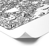 Een spookachtige Halloween scene Poster (Hoek)