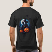 Een spookachtige Halloween scene T-shirt (Achterkant)