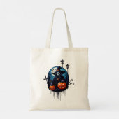 Een spookachtige Halloween scene Tote Bag (Achterkant)