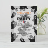 Een spookachtige nacht met geesten - Halloween-uit Kaart (Staand voorkant)