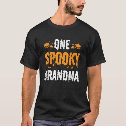Een spookachtige oma Oma Grootmoeder Matching Fami T-shirt (Voorkant)