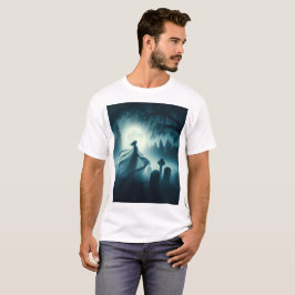 Een spookachtige scène van een vrouwelijke geest o t-shirt