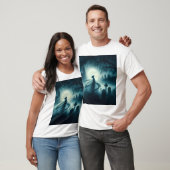 Een spookachtige scène van een vrouwelijke geest o t-shirt (Unisex)