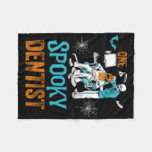 Een spookachtige tandarts eng tandheelkundig Hallo Fleece Deken (Voorkant (Horizontaal))