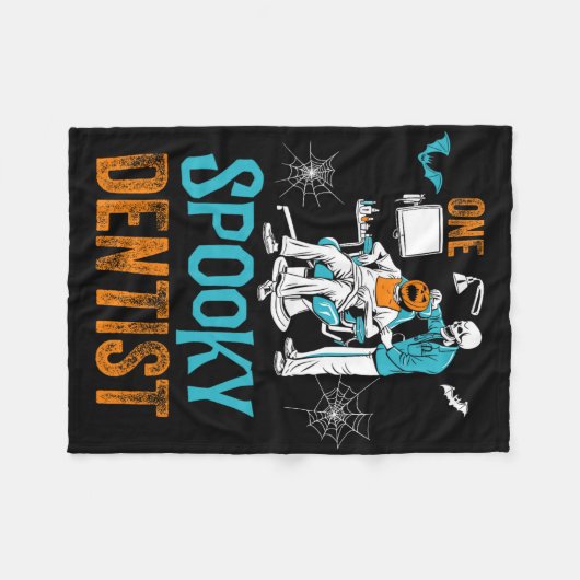 Een spookachtige tandarts eng tandheelkundig Hallo Fleece Deken (Voorkant (Horizontaal))