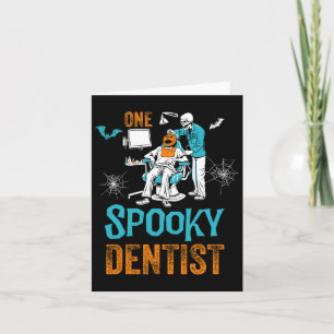 Een spookachtige tandarts eng tandheelkundig Hallo Kaart
