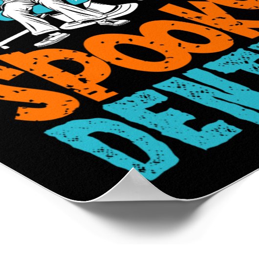 Een spookachtige tandarts eng tandheelkundig Hallo Poster (Hoek)