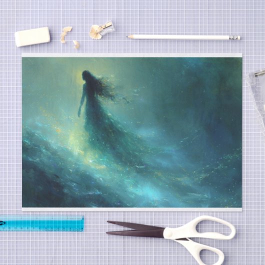 Een spookachtige watergeest tissuepapier (Craft)