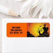 Een spookhuis etiket (Insitu)