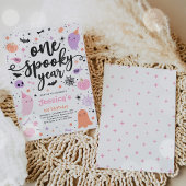 Eén spookjaar Cute Halloween Ghost 1e verjaardag Kaart