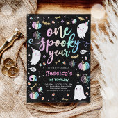 Eén spookjaar Cute Halloween Ghost 1e verjaardag Kaart