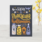 Een Spooktactische Halloween Kaart (Gele Bloem)