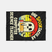Een Spooktacular computerwetenschap leraar Hallowe Fleece Deken (Voorkant (Horizontaal))