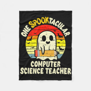 Een Spooktacular computerwetenschap leraar Hallowe Fleece Deken