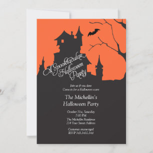 Een spooktacular Halloween Party Kaart