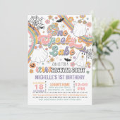 Een Spooky Babe Verjaardagsuitnodiging - Meisje (W Kaart (Staand voorkant)