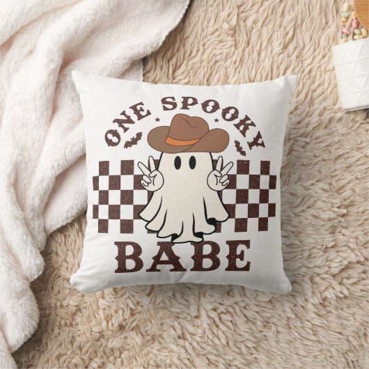 Een Spooky Babe Western Cowgirl Baby Verjaardag Kussen (Deken)