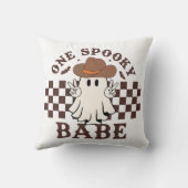 Een Spooky Babe Western Cowgirl Baby Verjaardag Kussen (Achterkant)