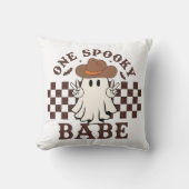 Een Spooky Babe Western Cowgirl Baby Verjaardag Kussen (Voorkant)