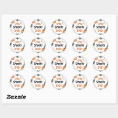 Een Spooky Baby Schattige Halloween Ghost Verjaard Ronde Sticker (Vel)