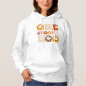 Een Spooky Boo Groovy Halloween Kat Ghost Hoodie (Voorkant)