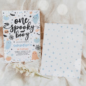 Een Spooky Boo-y Leuke Halloween Ghost 1e Verjaard Kaart