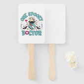 Een Spooky Doctor, schattige halloween dokter, ske Handwaaier (Voorkant en achterkant)