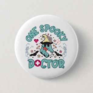 Een Spooky Doctor, schattige halloween dokter, ske Ronde Button 5,7 Cm