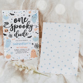 Een spooky dude schattige Halloween Ghost 1e Verja Kaart