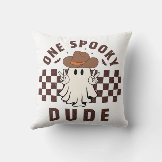 Een Spooky Dude Westerne Baby Cowboy Verjaardag Kussen (Achterkant)