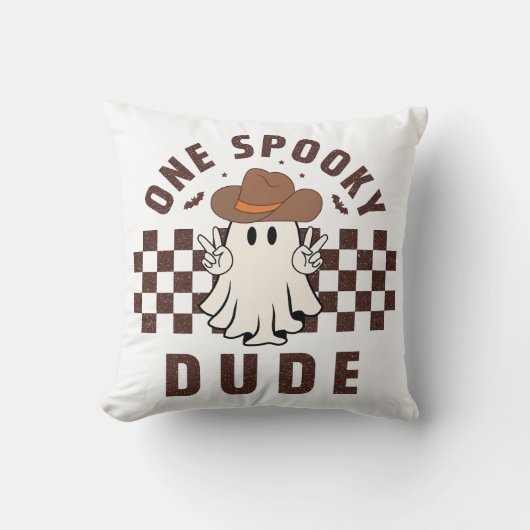 Een Spooky Dude Westerne Baby Cowboy Verjaardag Kussen (Voorkant)