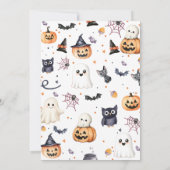 Eén Spooky Ghoul Cute Halloween Ghost 1st Birthday Kaart (Achterkant)