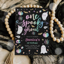 Eén Spooky Ghoul Cute Halloween Ghost 1st Birthday