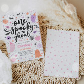 Eén Spooky Ghoul Cute Halloween Ghost 1st Birthday Kaart