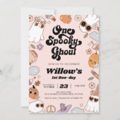 Een spooky Ghoul Groovy Halloween 1e verjaardag Kaart (Voorkant)