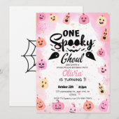 Een spooky Ghoul Halloween Party uitnodiging (Voorkant / Achterkant)