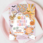 Een spooky Ghoul Retro Halloween Eerste Verjaardag Kaart