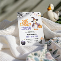 Een Spooky Goose Halloween verjaardagsuitnodiging