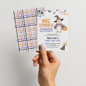 Een Spooky Goose Halloween verjaardagsuitnodiging Kaart