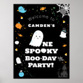 Een spooky kerel eerste verjaardag welkom teken poster (Voorkant)