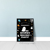 Een spooky kerel eerste verjaardag welkom teken poster